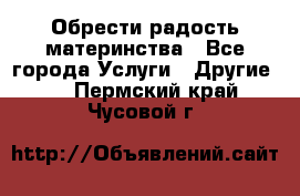 Обрести радость материнства - Все города Услуги » Другие   . Пермский край,Чусовой г.